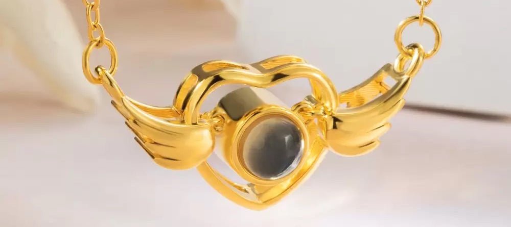 Express Your Love with the Angel Wings Projection Necklace - United Bracelets