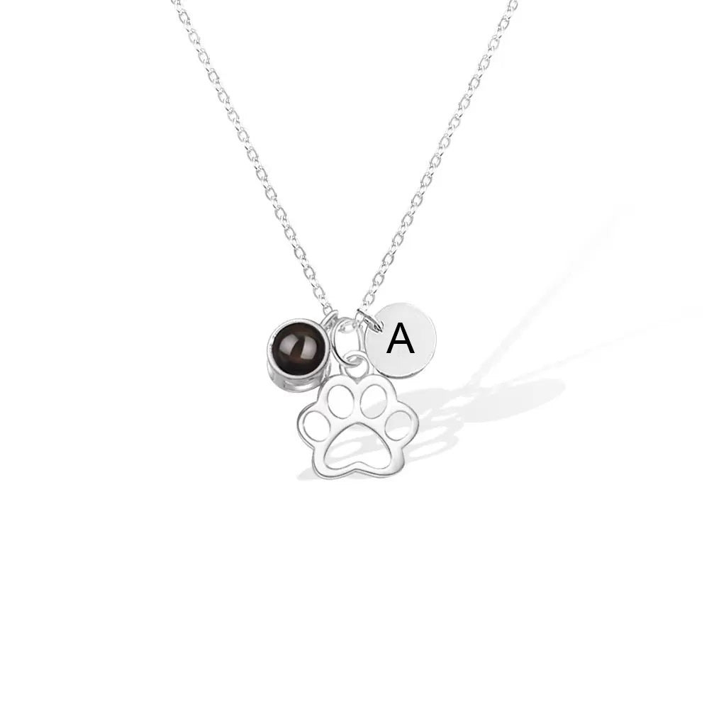 Paw Print Disc Necklace 40+5cm