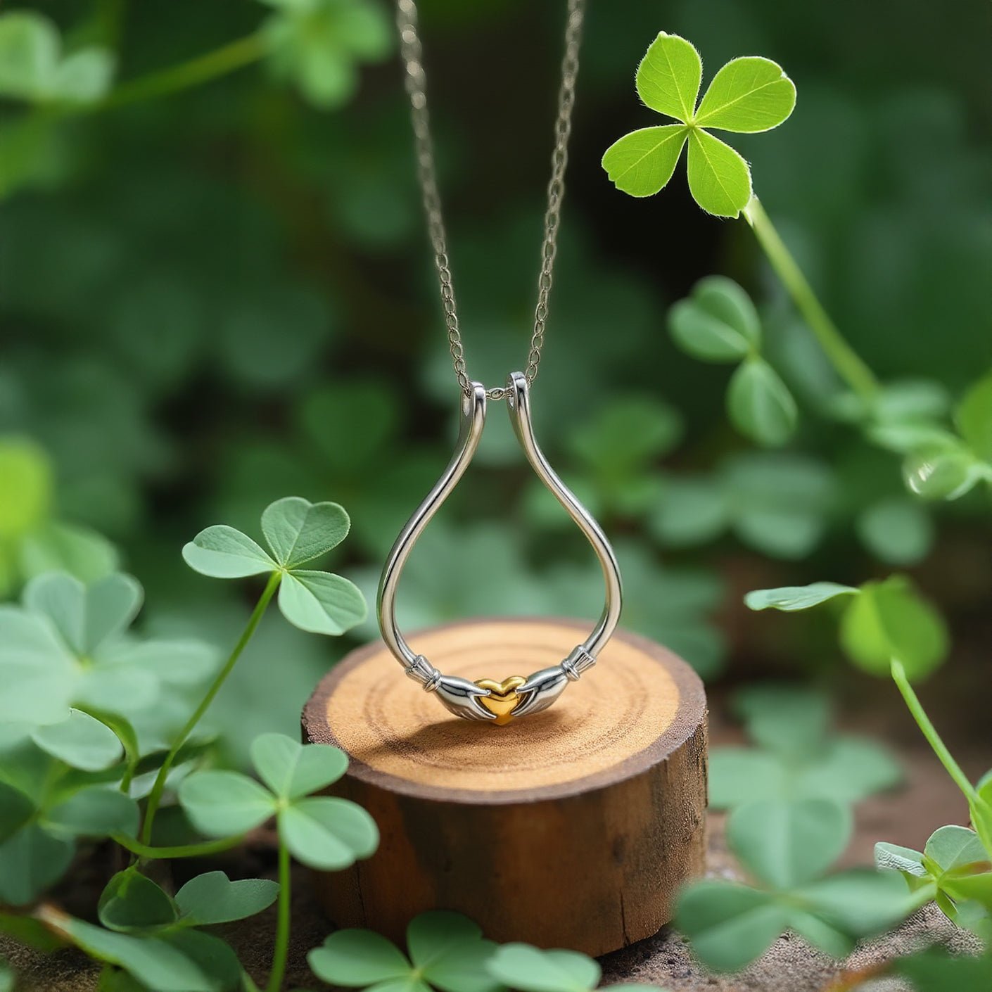 Ring Holder Necklace with Claddagh Heart Pendant - United Bracelets