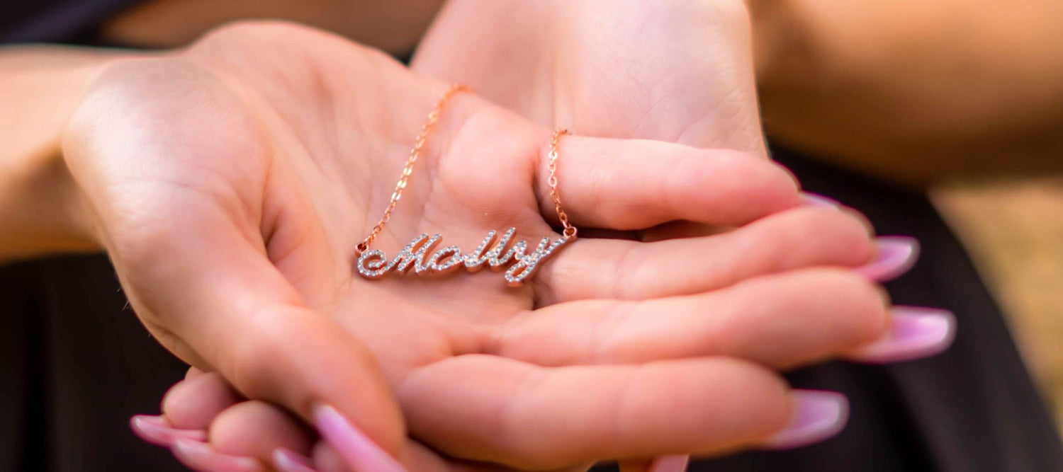 Create a Unique Gift with Our Sparkling Birthstone Name Necklace - United Bracelets