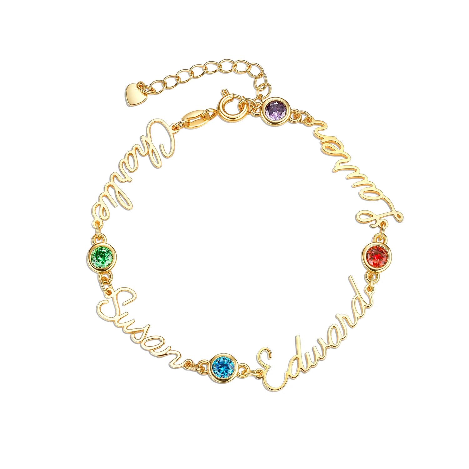 Personalised Family Bracelet with 1 to 4 Names