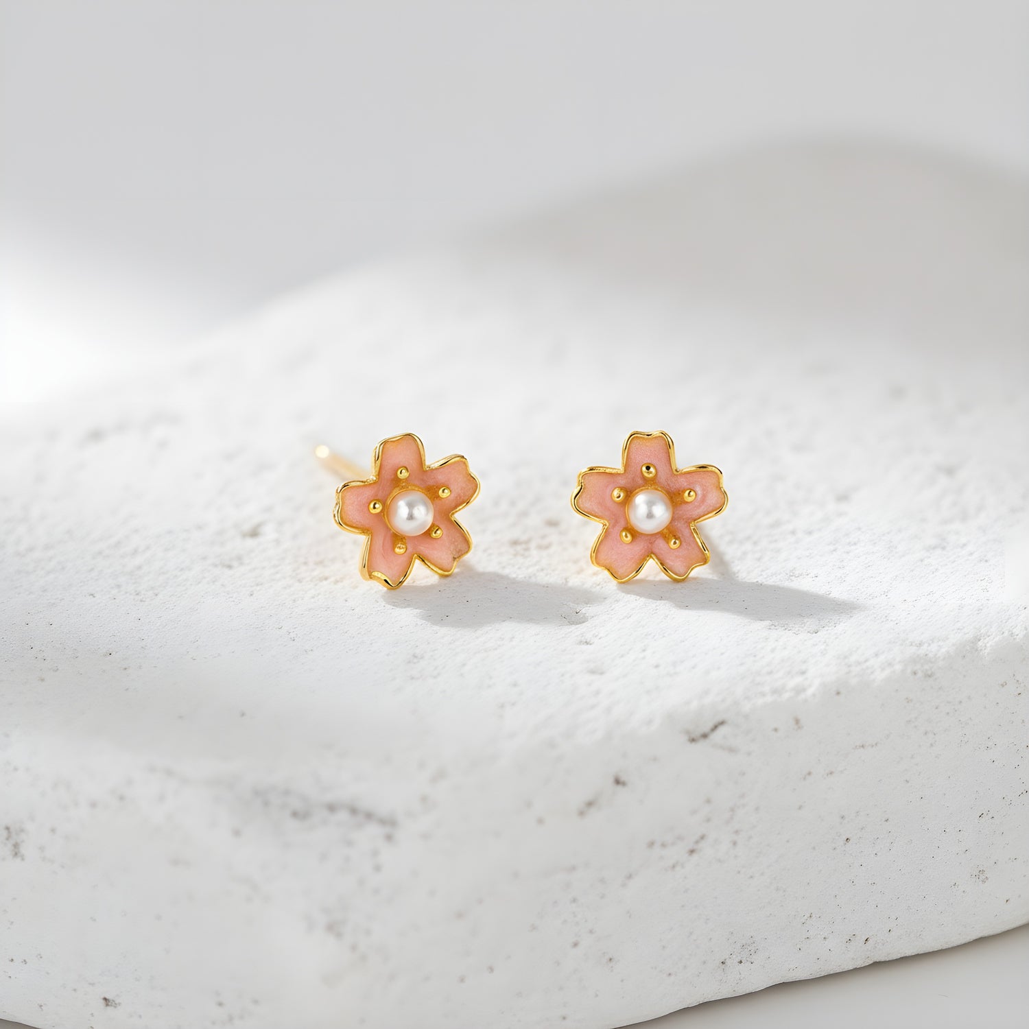 Pearl Flower Studs