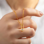 Birthstone Heart Lock Necklace - United Bracelets