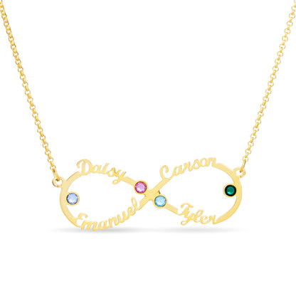 Birthstone Infinity Name Necklace - United Bracelets