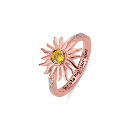 Birthstone Sunflower Ring - United Bracelets