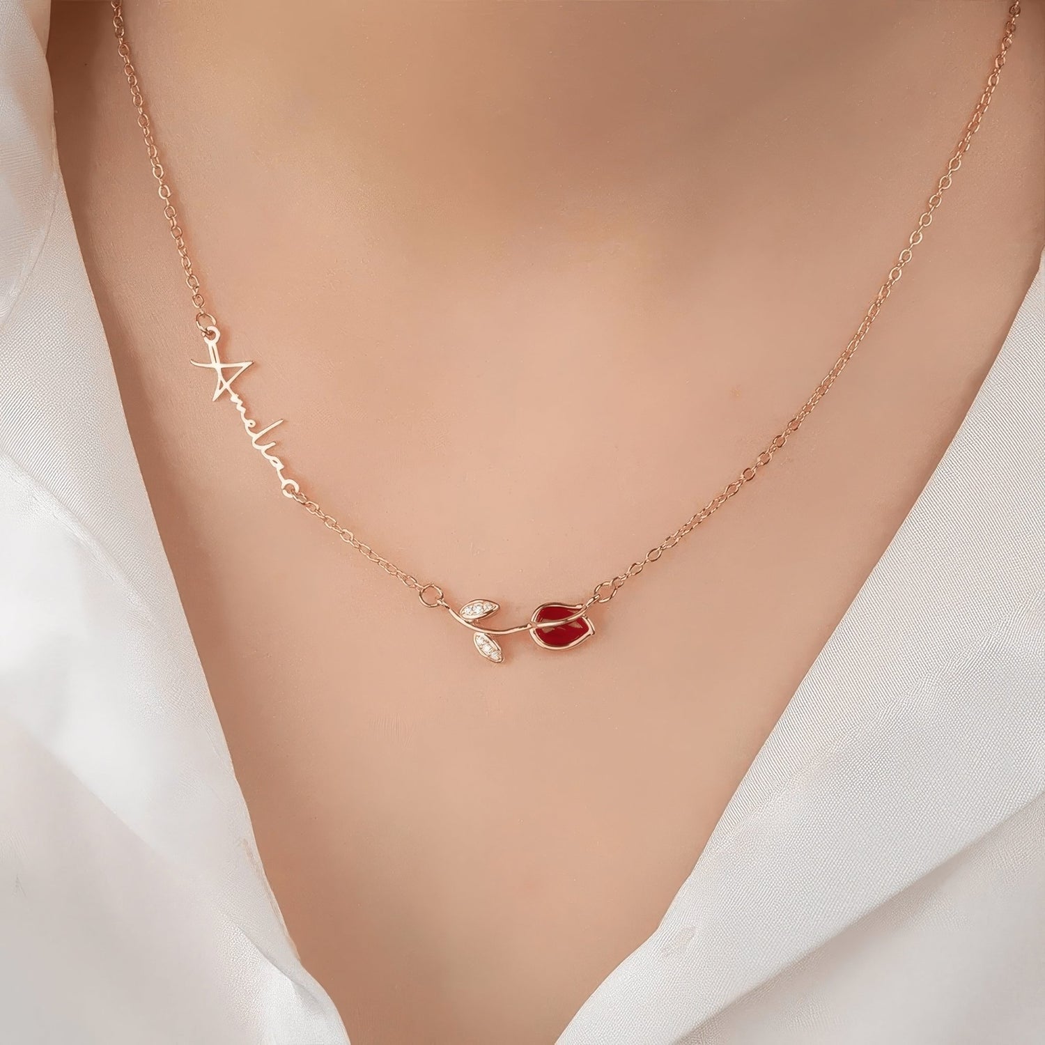 Birthstone Tulip Necklace - United Bracelets