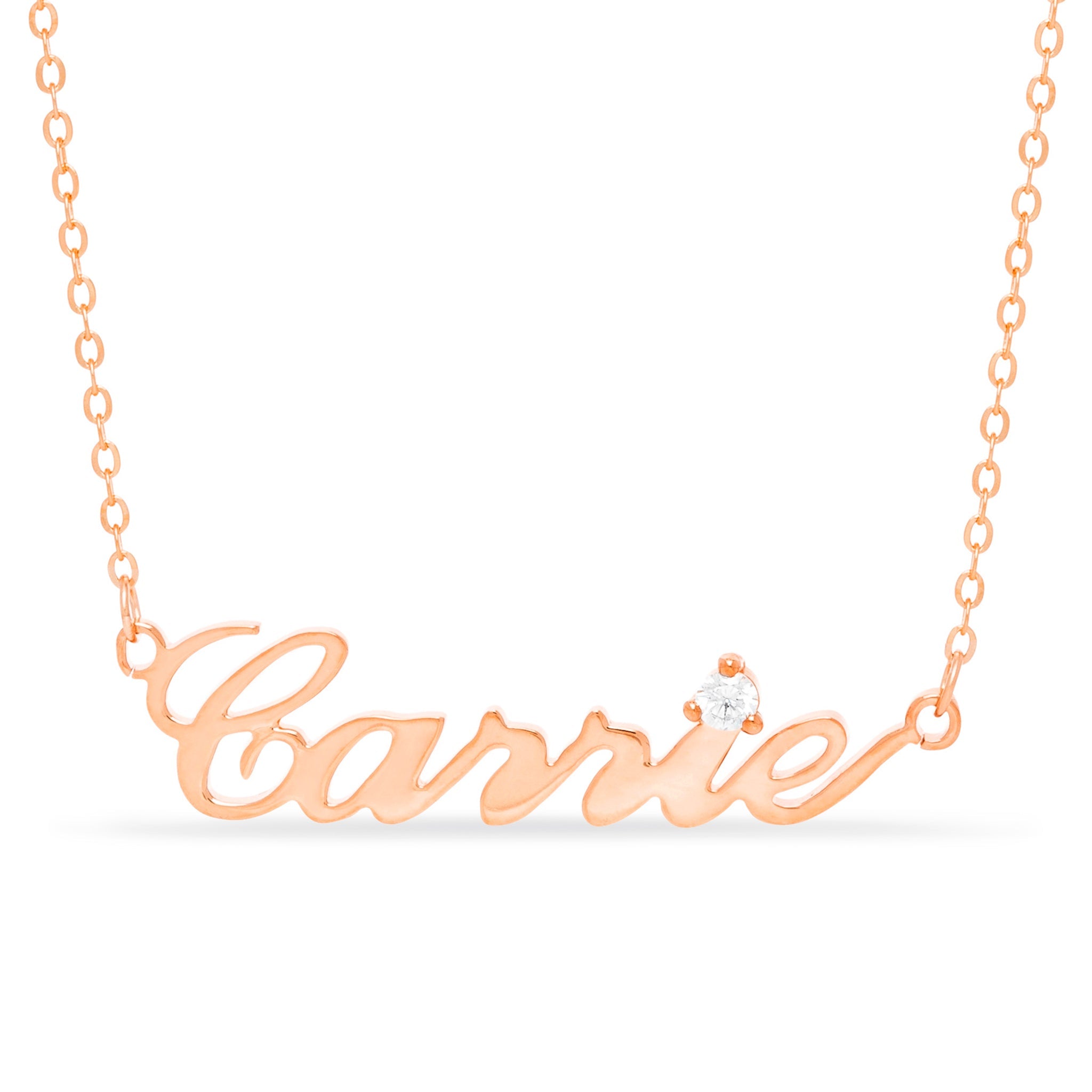 Carrie Style Birthstone Name Necklace - United Bracelets