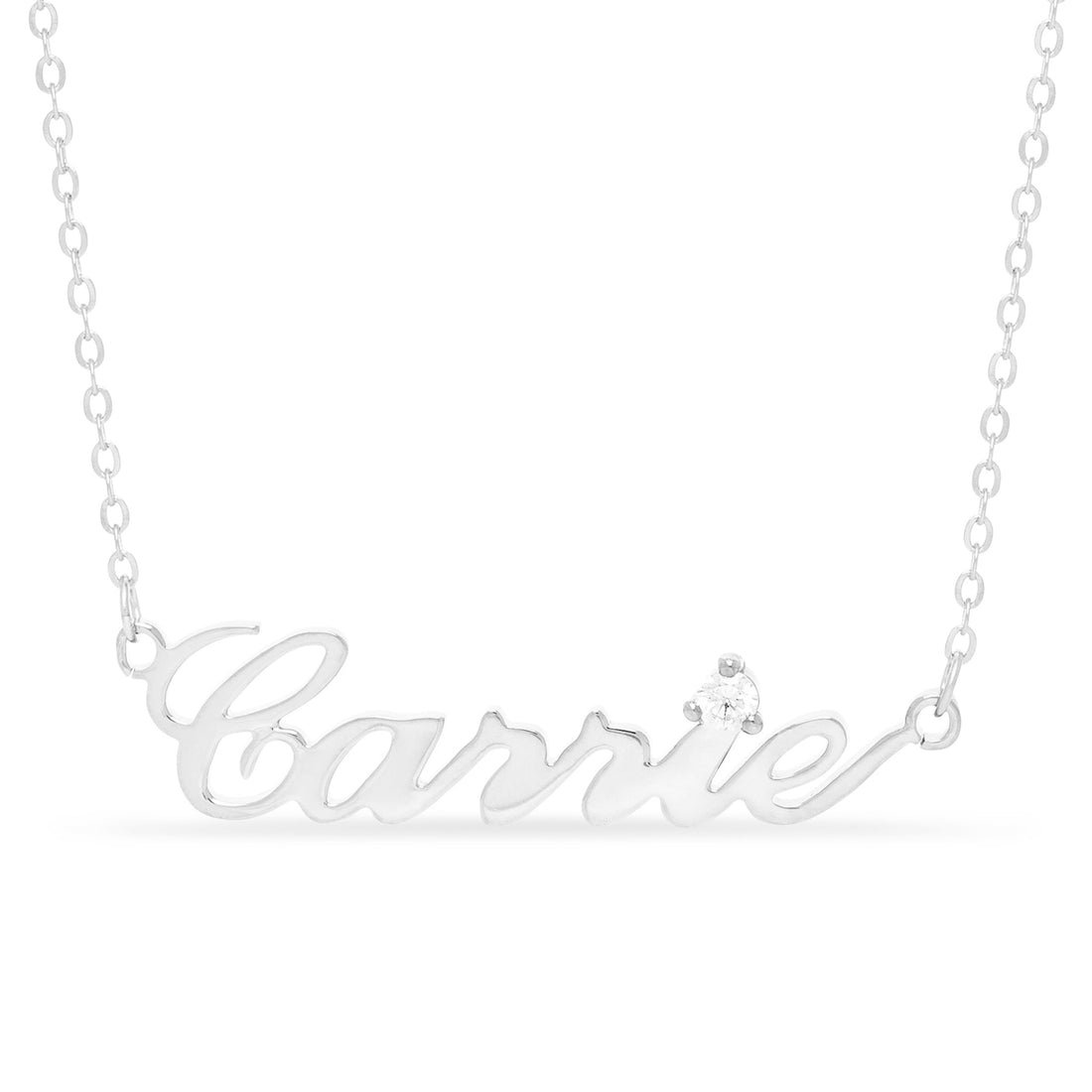 Carrie Style Birthstone Name Necklace - United Bracelets