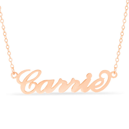 Carrie Style Name Necklace Cable Chain - United Bracelets