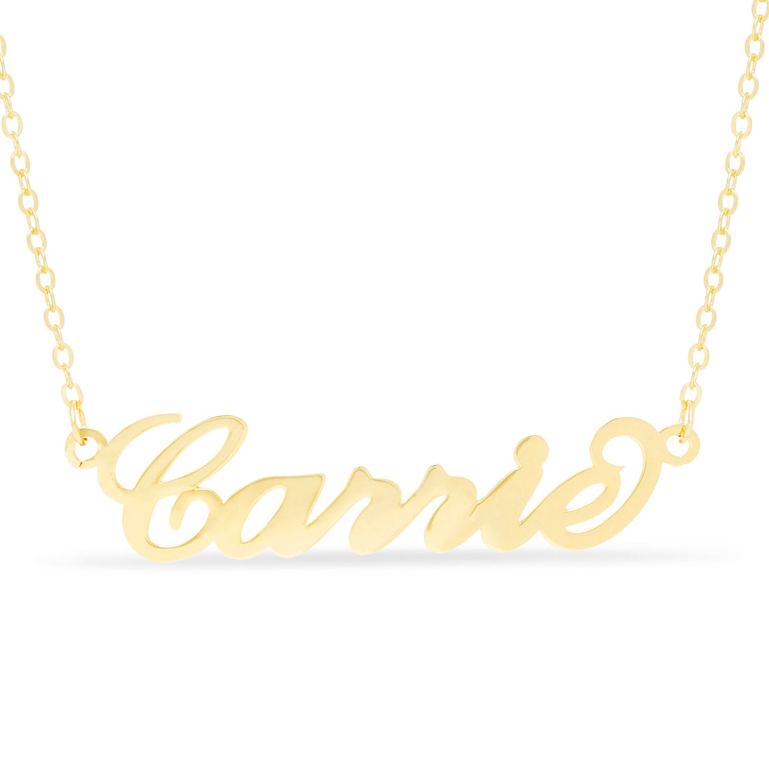 Carrie Style Name Necklace Cable Chain - United Bracelets