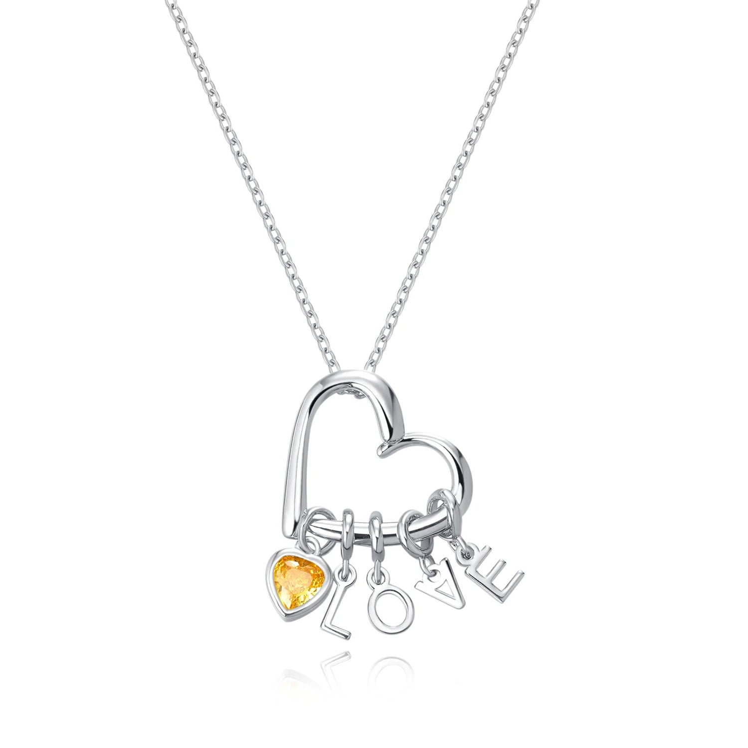 Charming Heart Necklace with Initials - United Bracelets