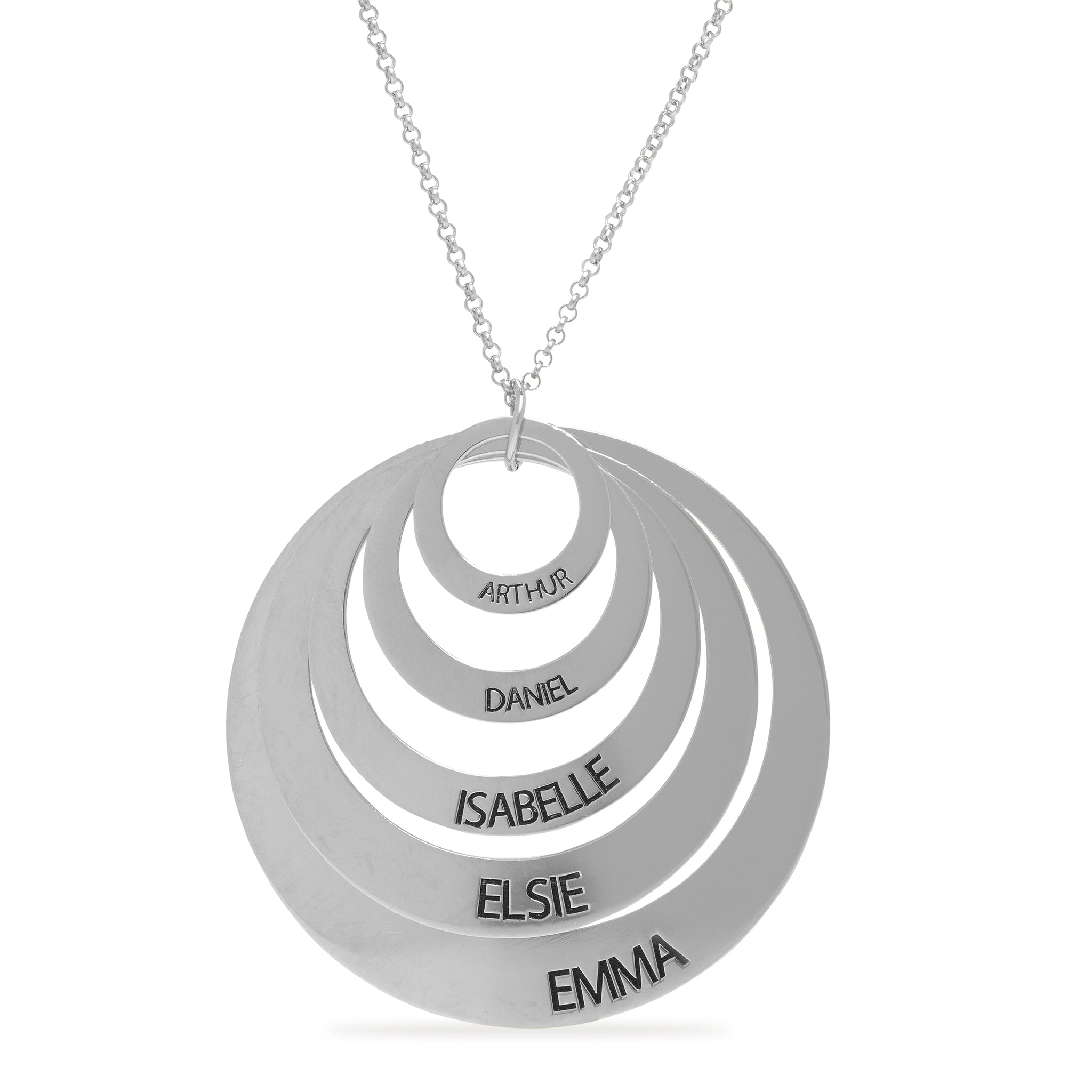 Circles Of Love Name Necklace - United Bracelets