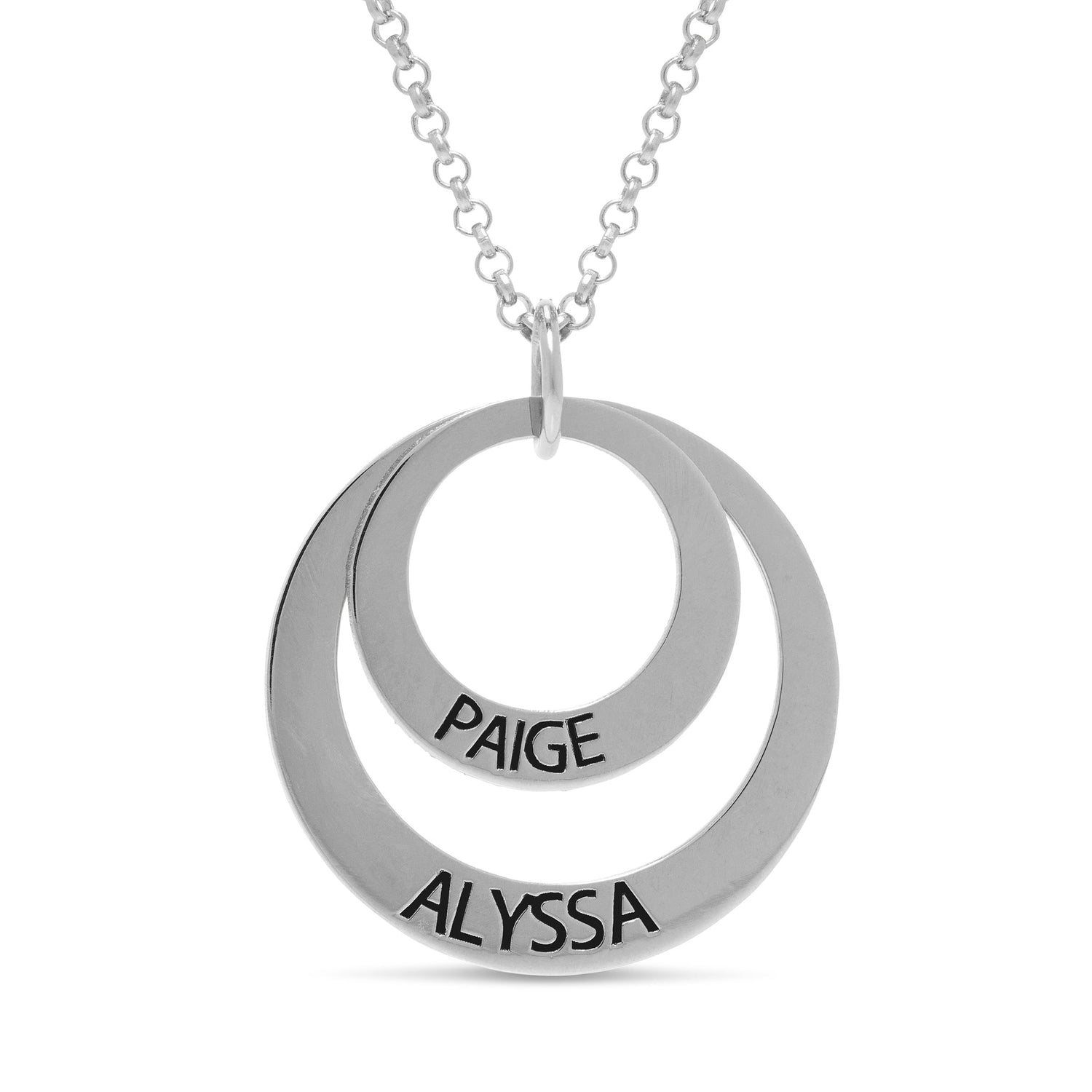 Circles Of Love Name Necklace - United Bracelets