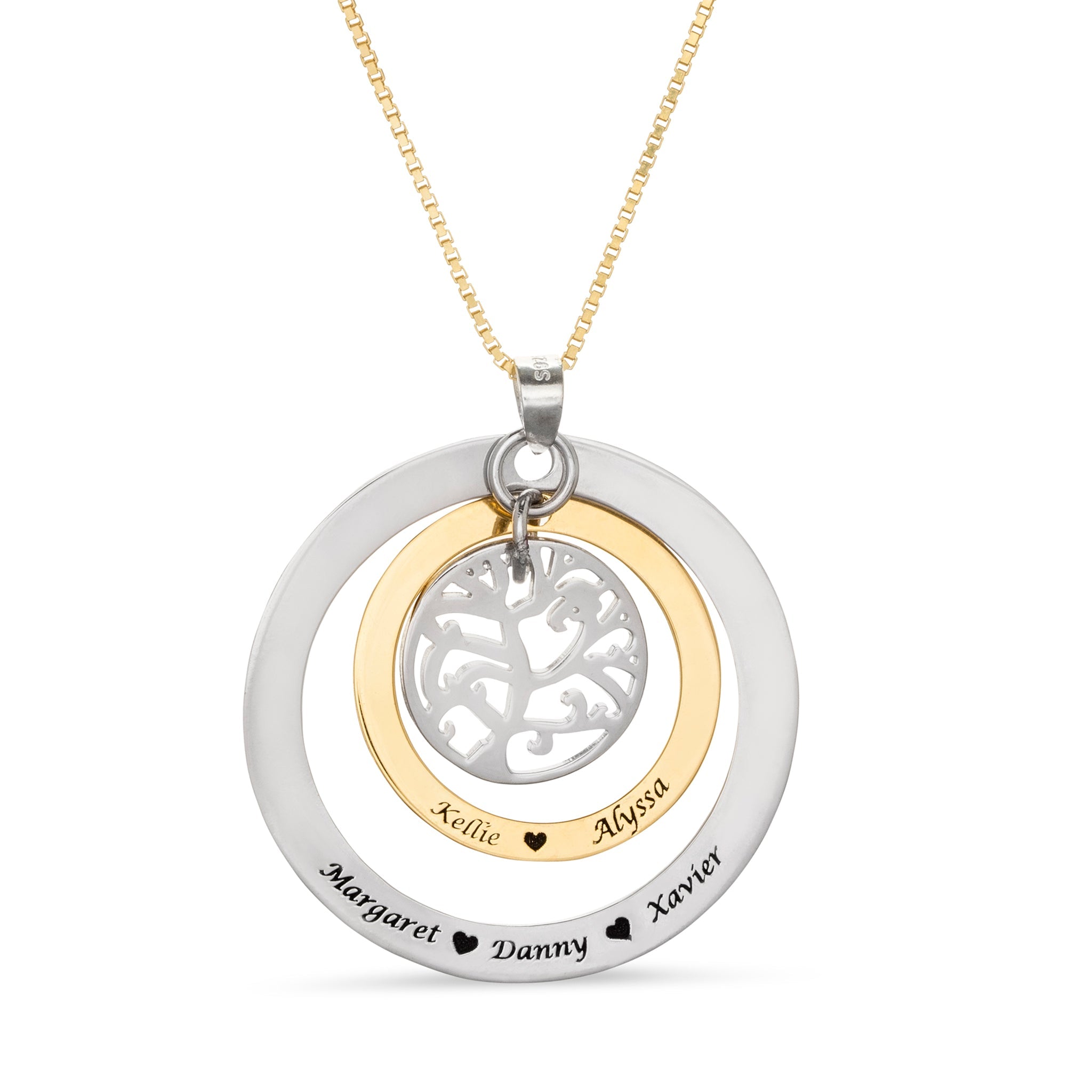 Circles Of Loved Ones Family Tree Necklace - United Bracelets