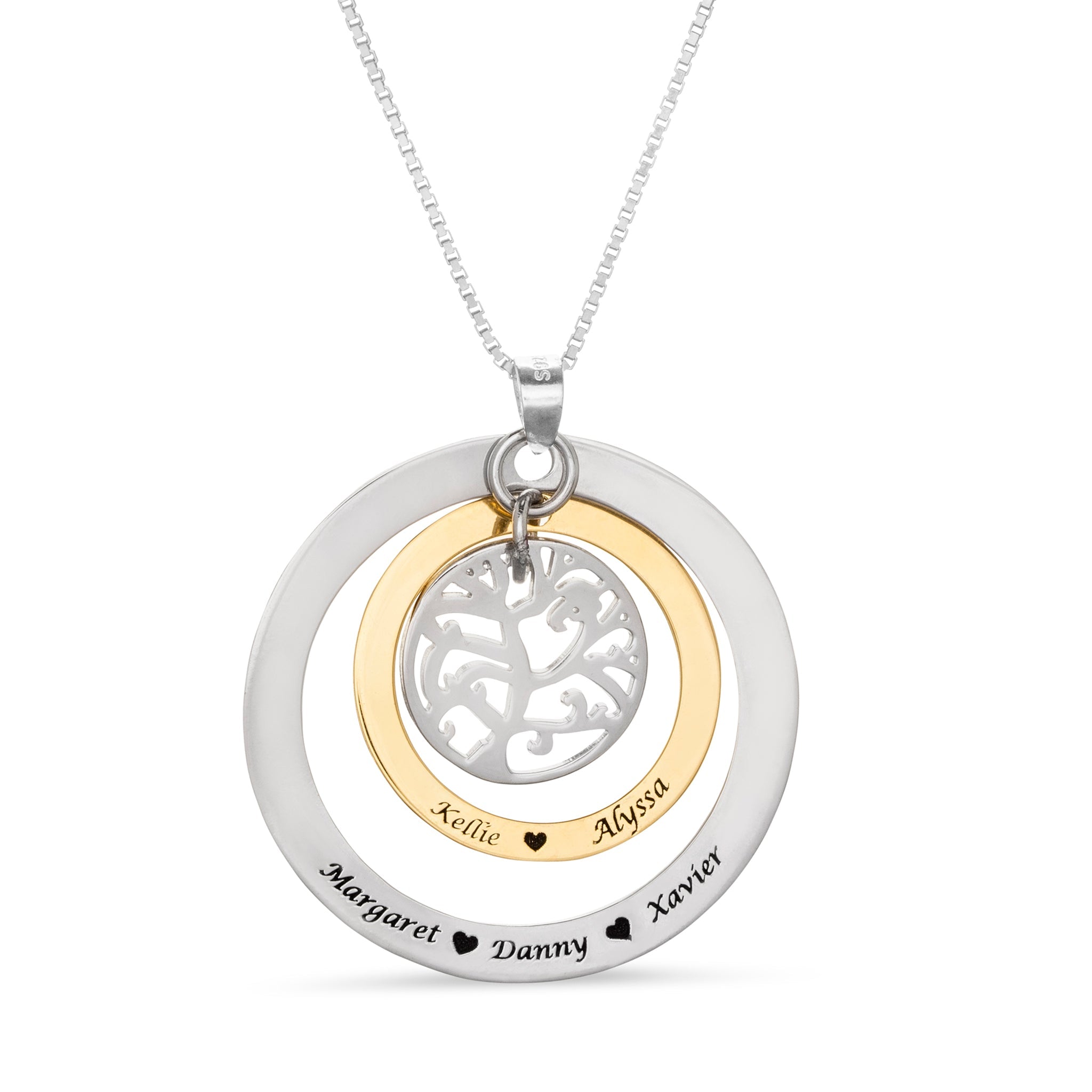 Circles Of Loved Ones Family Tree Necklace - United Bracelets