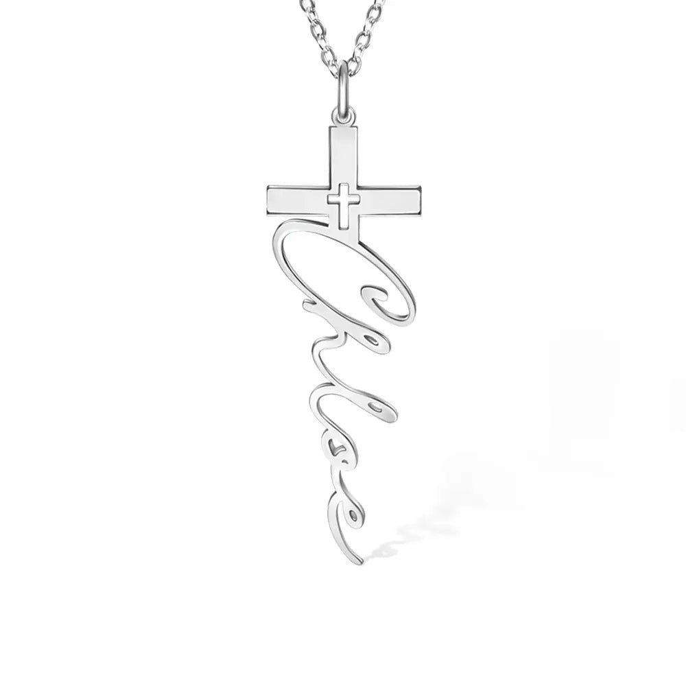 Cross Name Necklace - United Bracelets