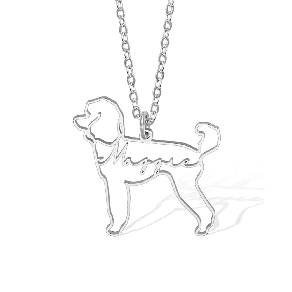 Custom Dog Silhouette Necklace - United Bracelets