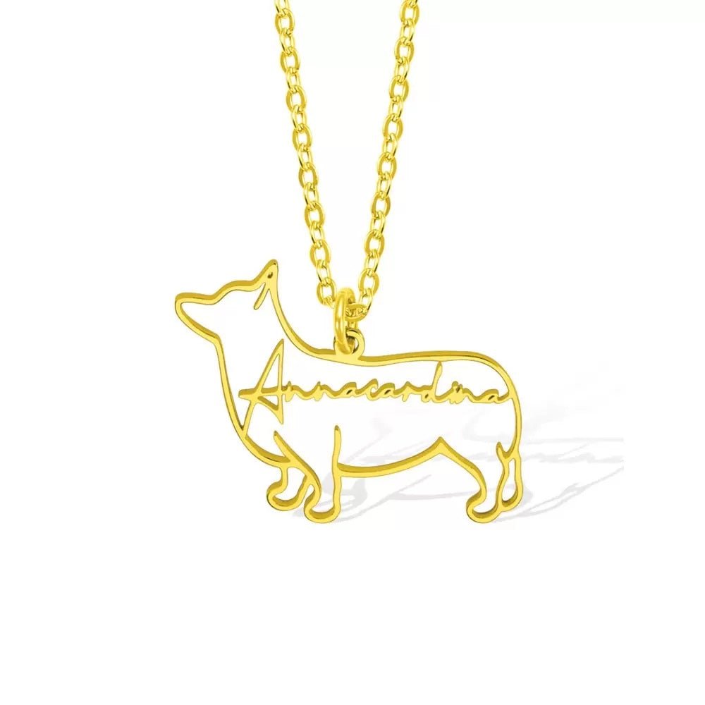 Custom Dog Silhouette Necklace - United Bracelets