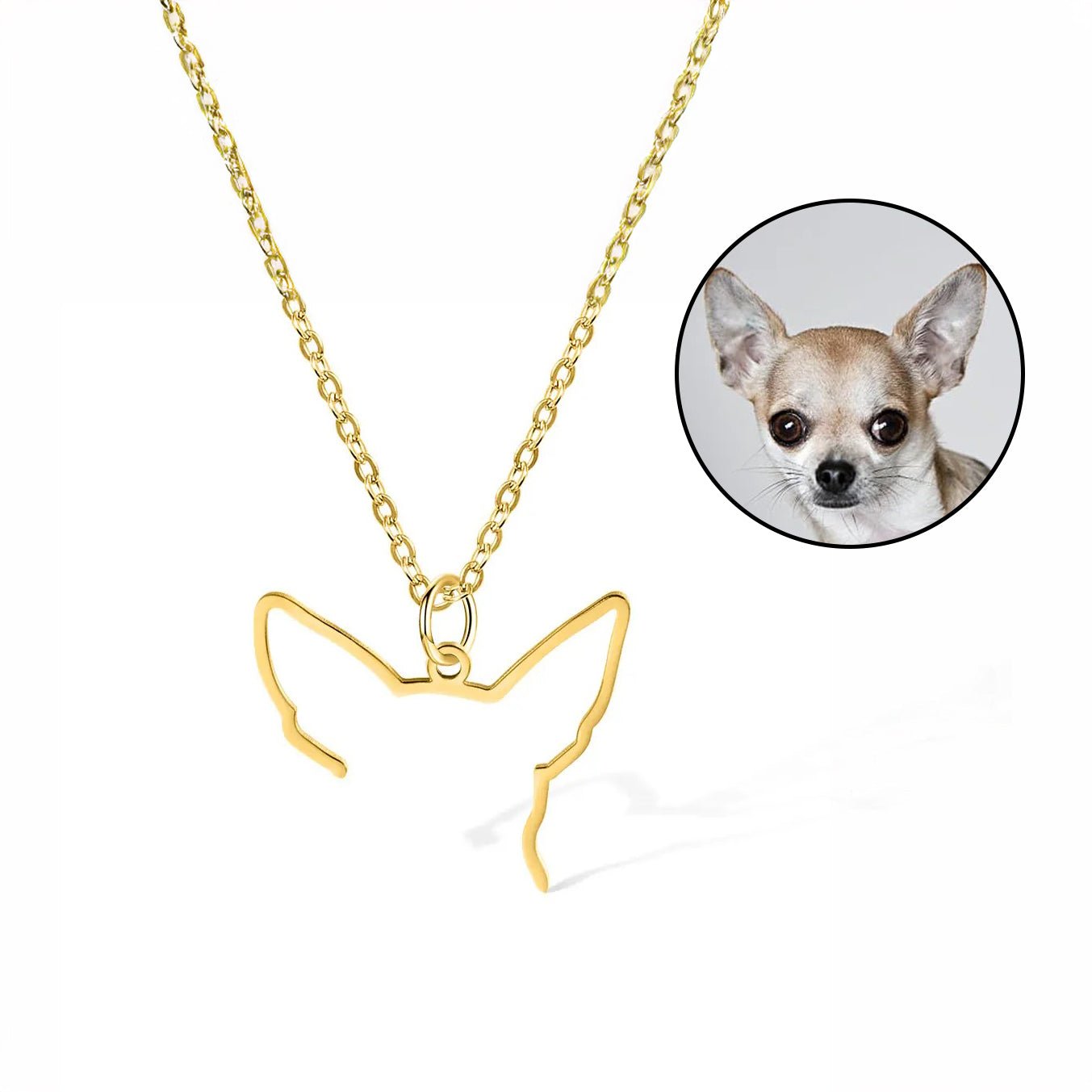 Custom Pet Ears Necklace - United Bracelets