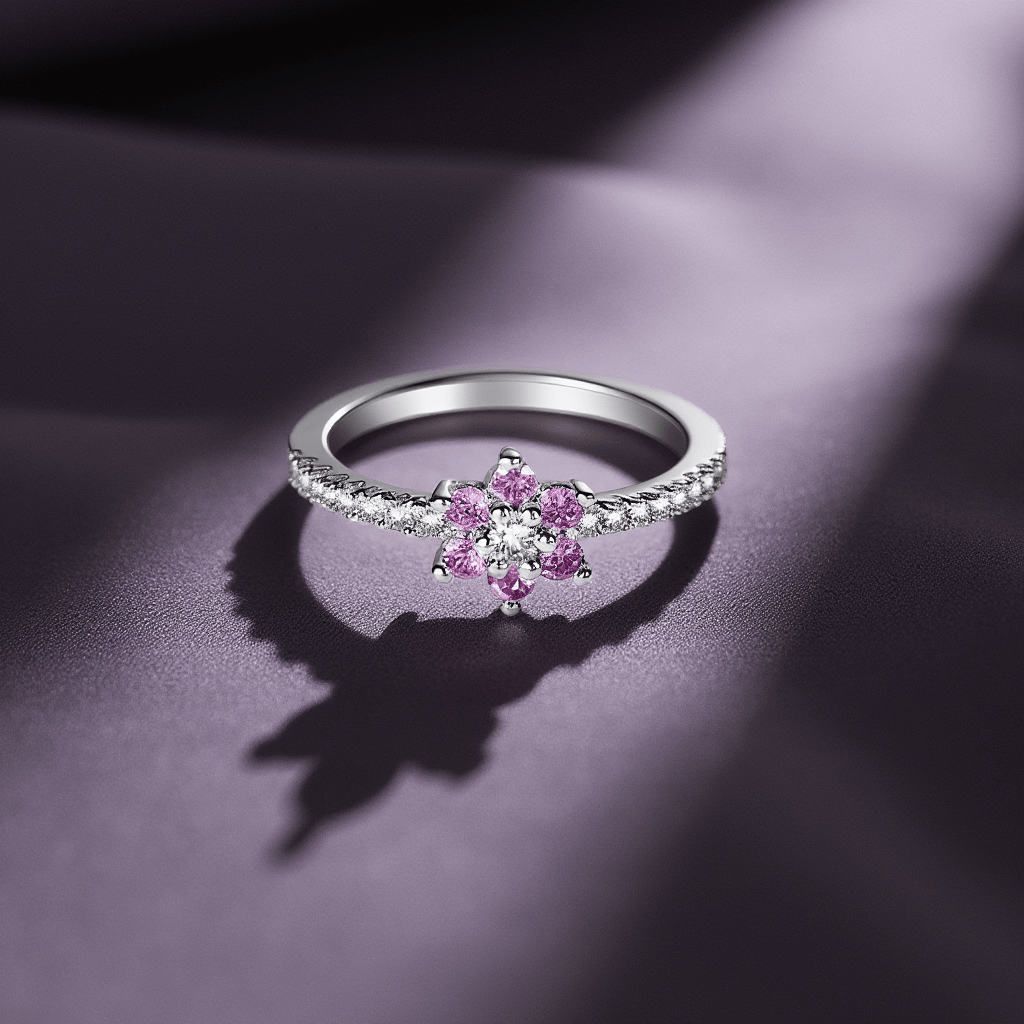 Dainty Birthstone Flower Ring - United Bracelets