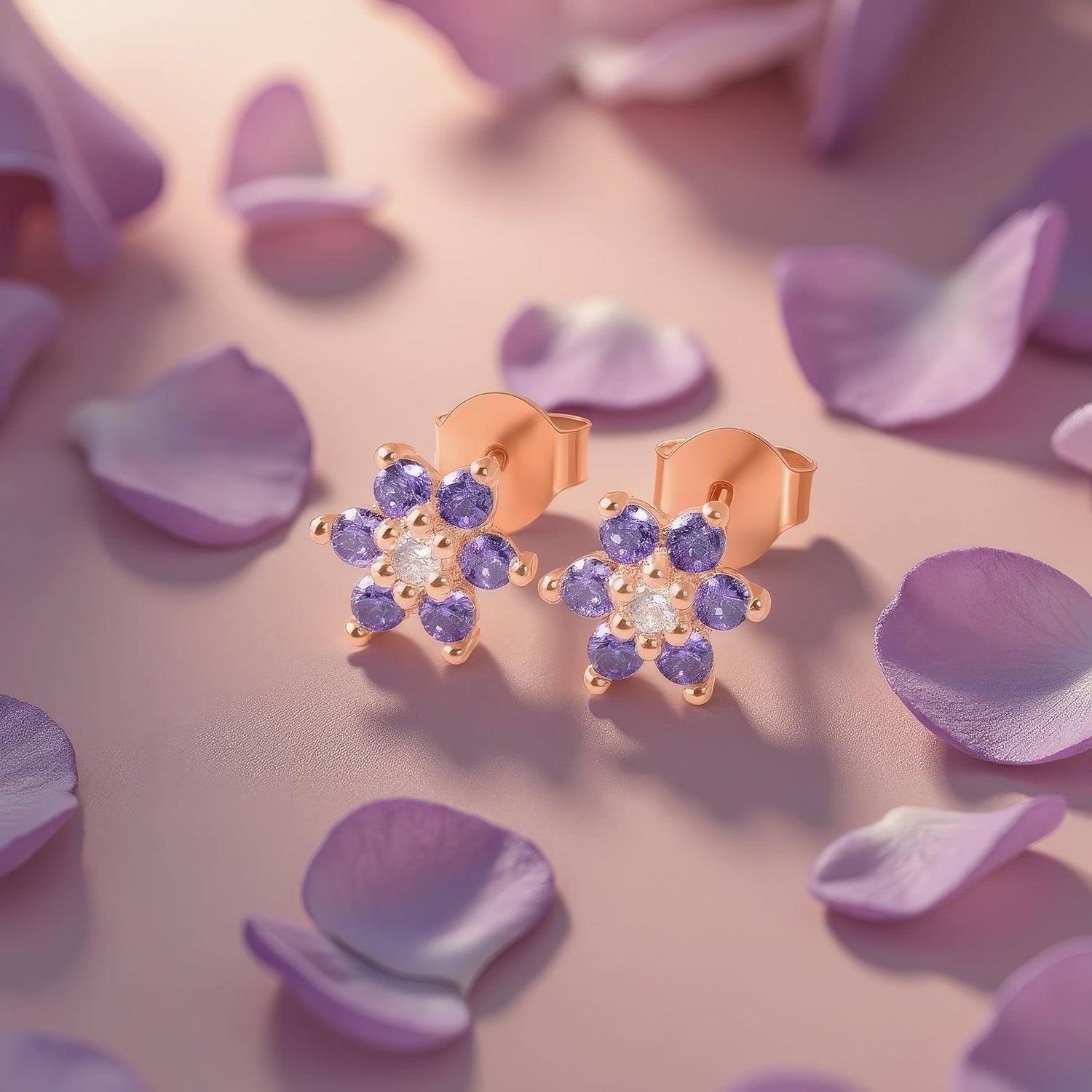 Dainty Birthstone Flower Studs - United Bracelets