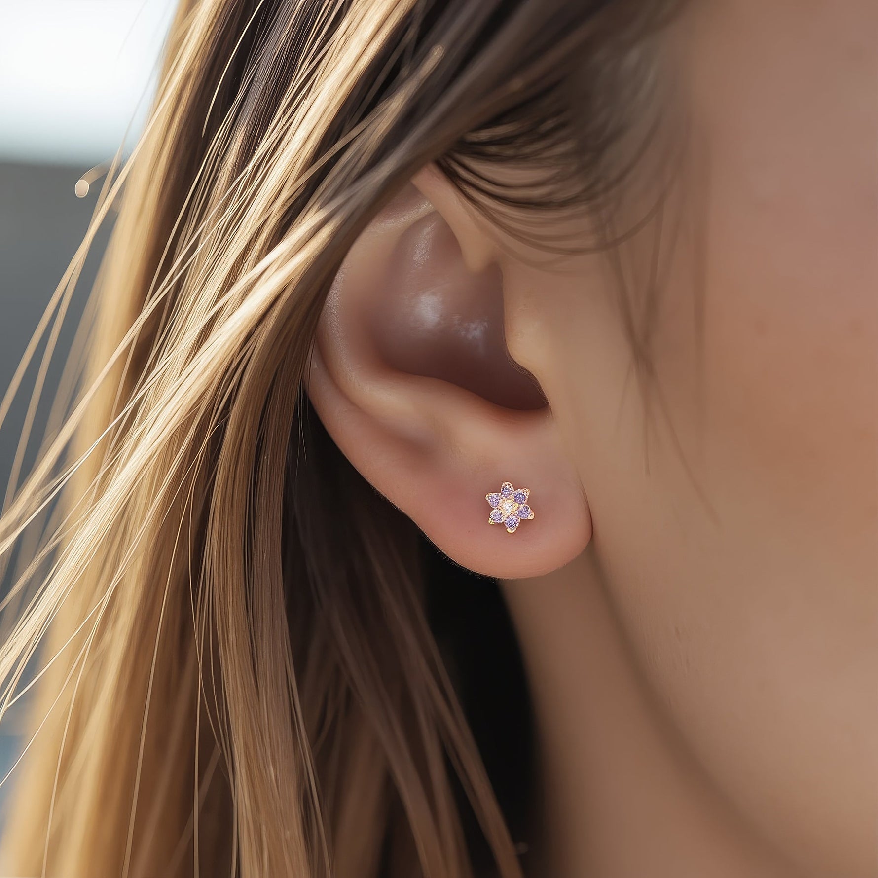 Dainty Birthstone Flower Studs - United Bracelets