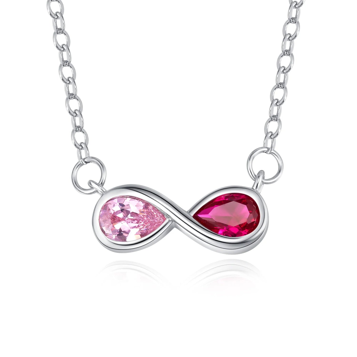 Double Birthstone Infinity Necklace - United Bracelets
