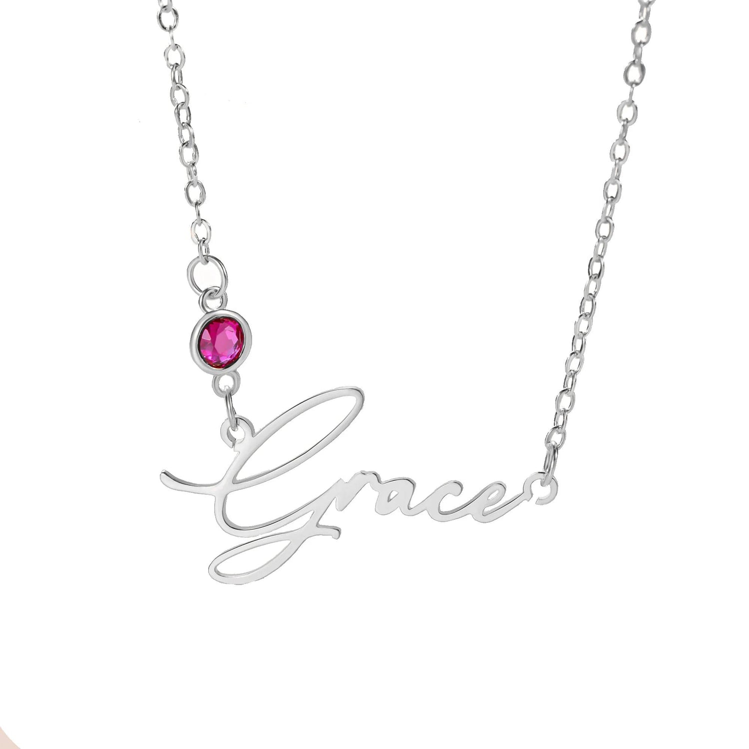 Elegant Birthstone Name Necklace - United Bracelets