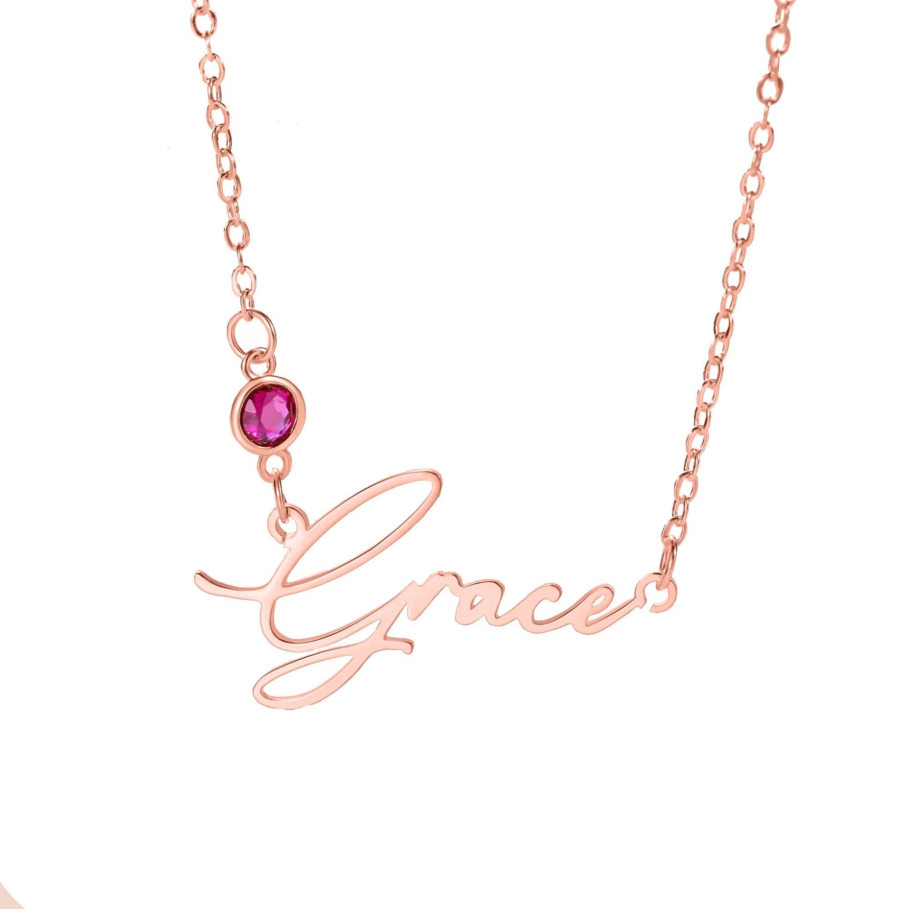 Elegant Birthstone Name Necklace - United Bracelets