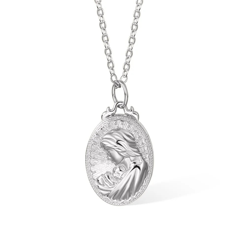 Embossed Mother &amp; Child Photo Locket - United Bracelets