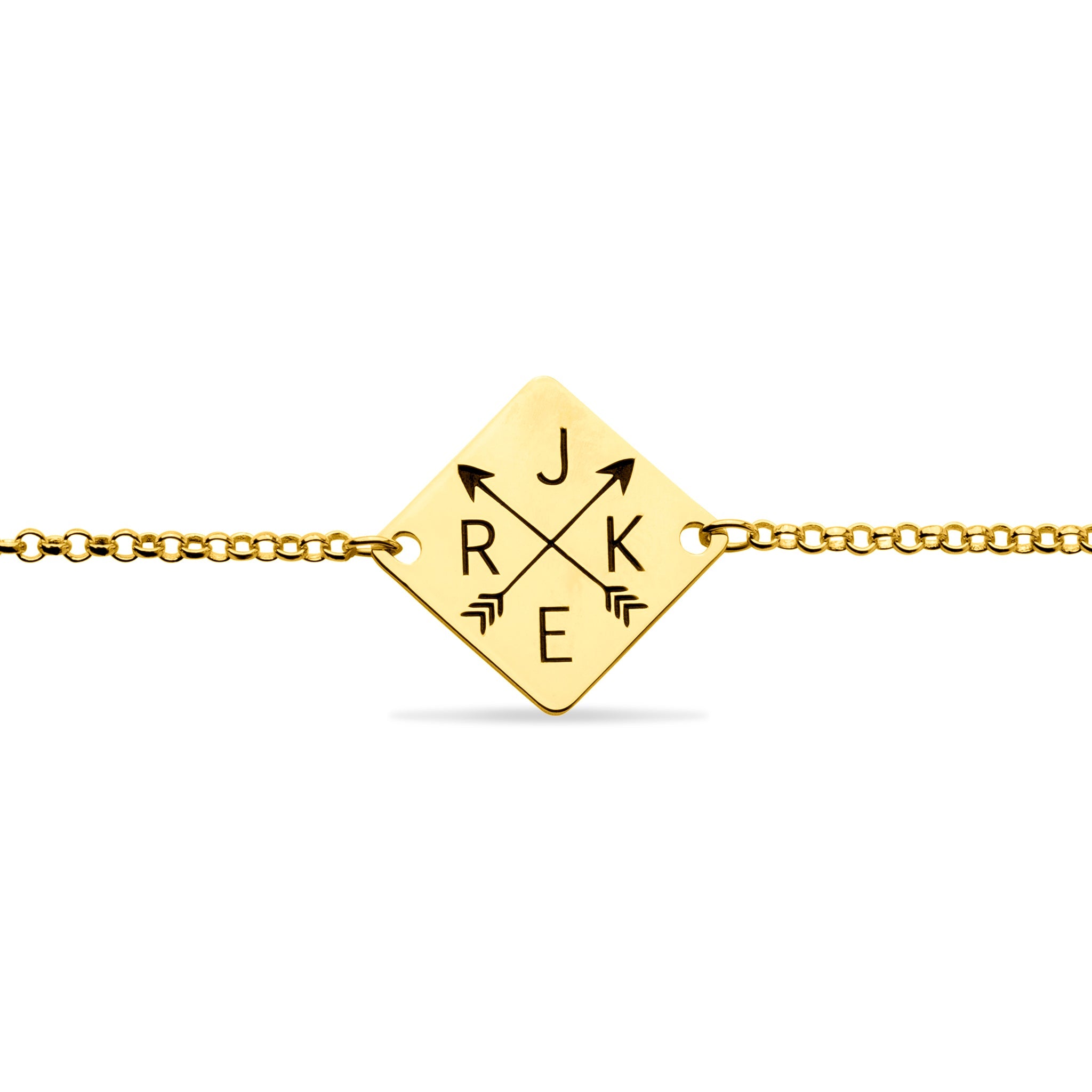 Engraved Crossed Paths Bracelet - United Bracelets