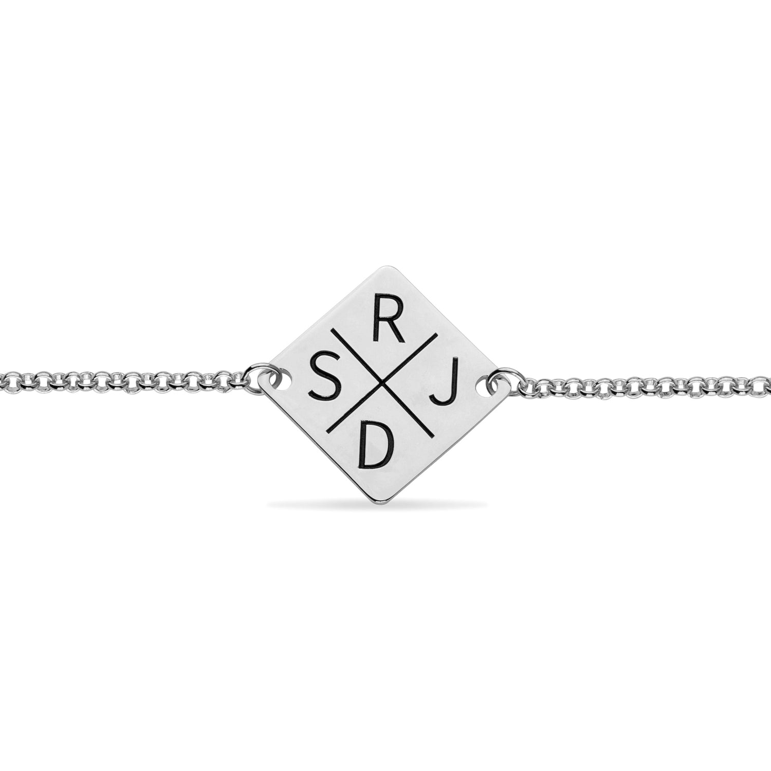 Engraved Crossed Paths Bracelet - United Bracelets