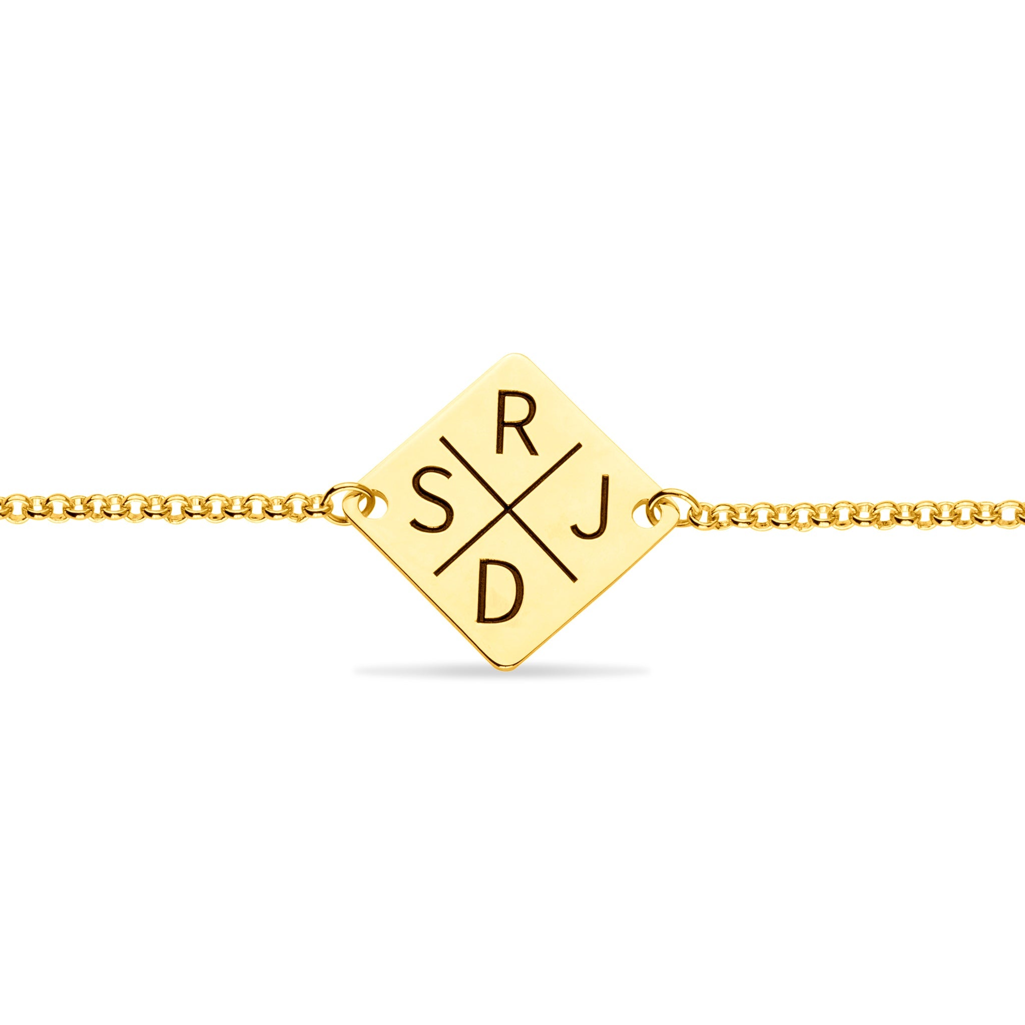 Engraved Crossed Paths Bracelet - United Bracelets