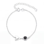 Engraved Heart Projection Bracelet - United Bracelets