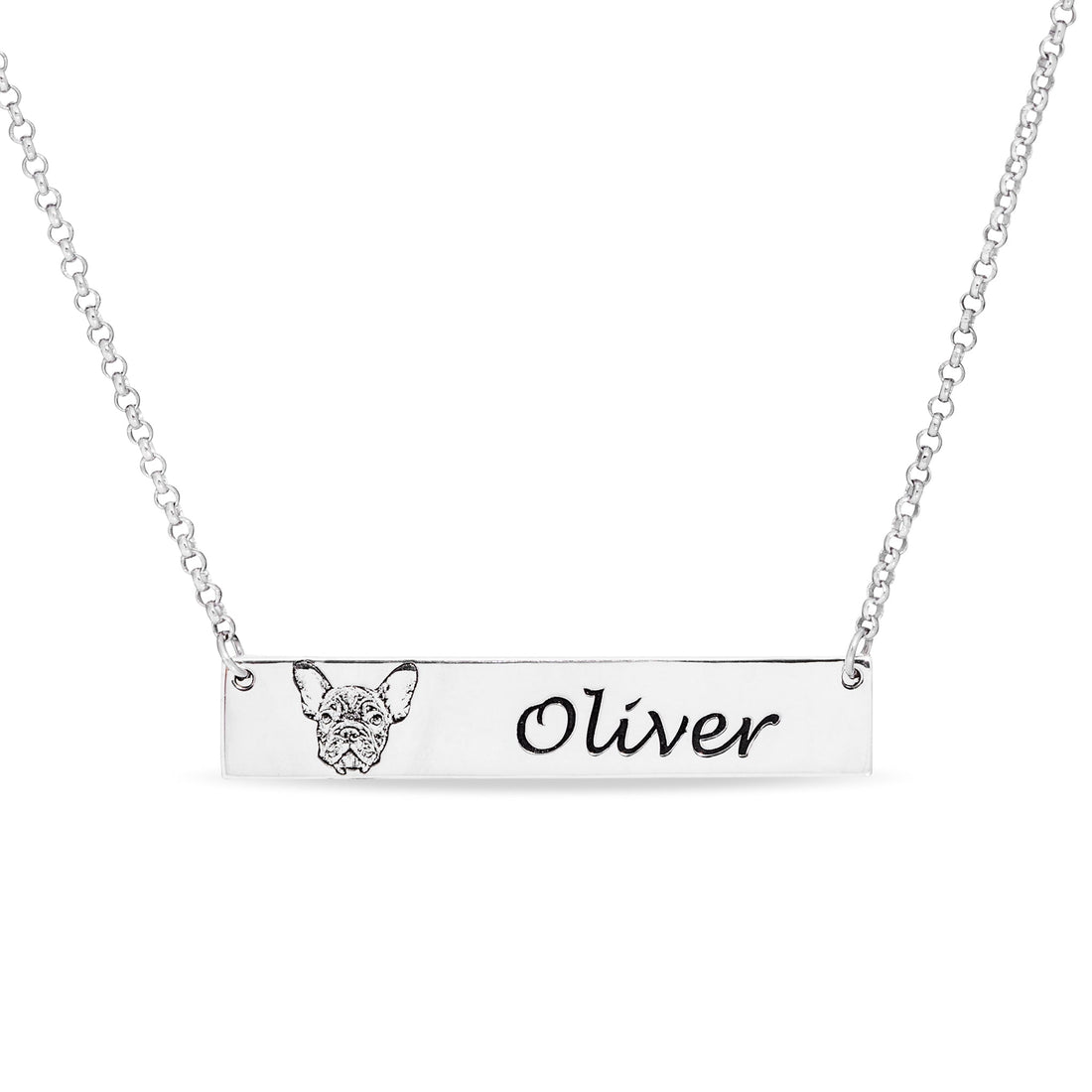 Engraved Pet Bar Necklace - United Bracelets