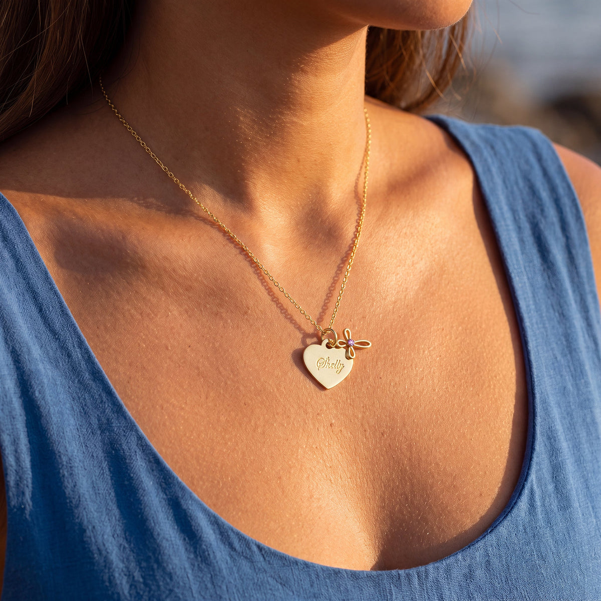 Faith & Heart Birthstone Necklace - United Bracelets