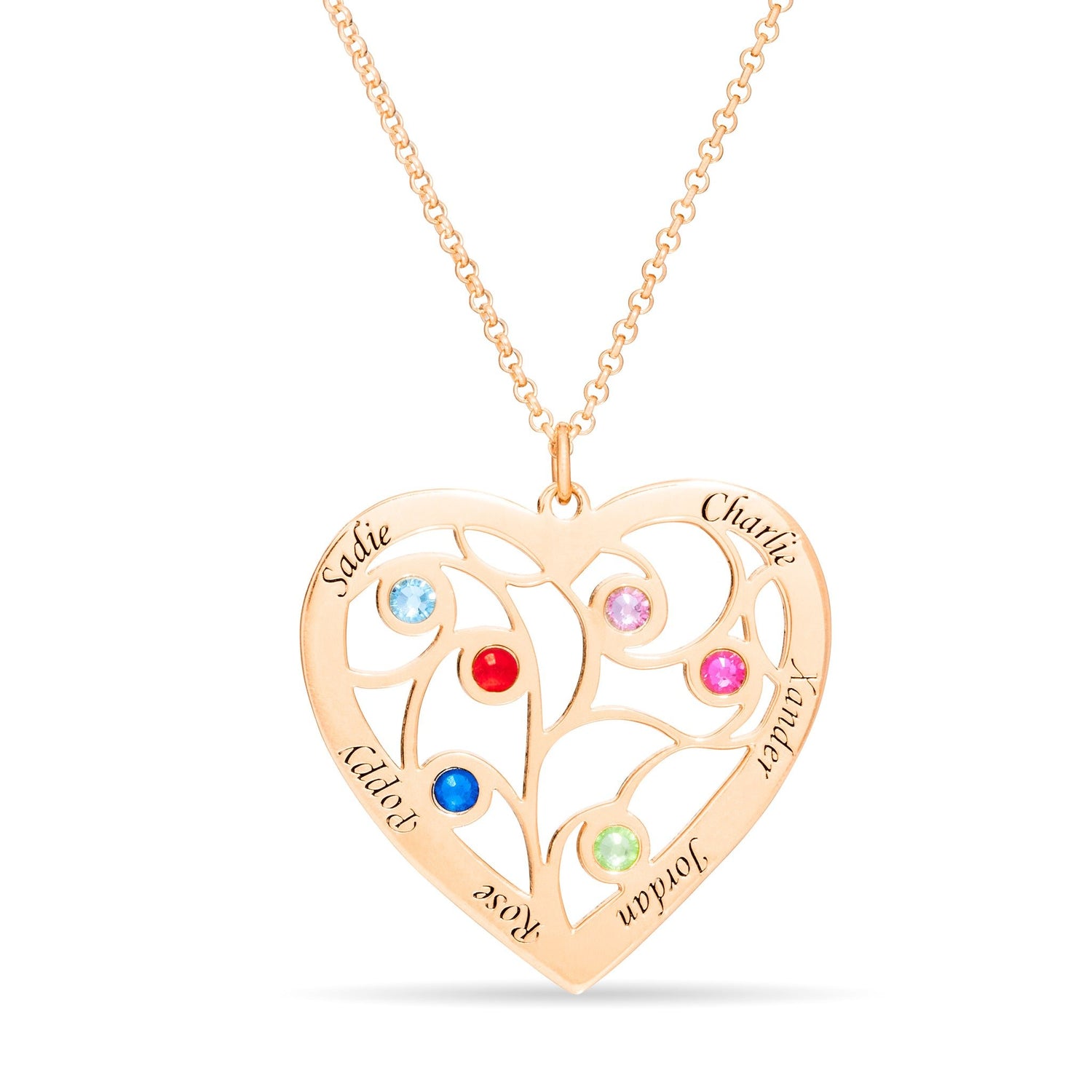 Family Tree Heart Necklace - United Bracelets