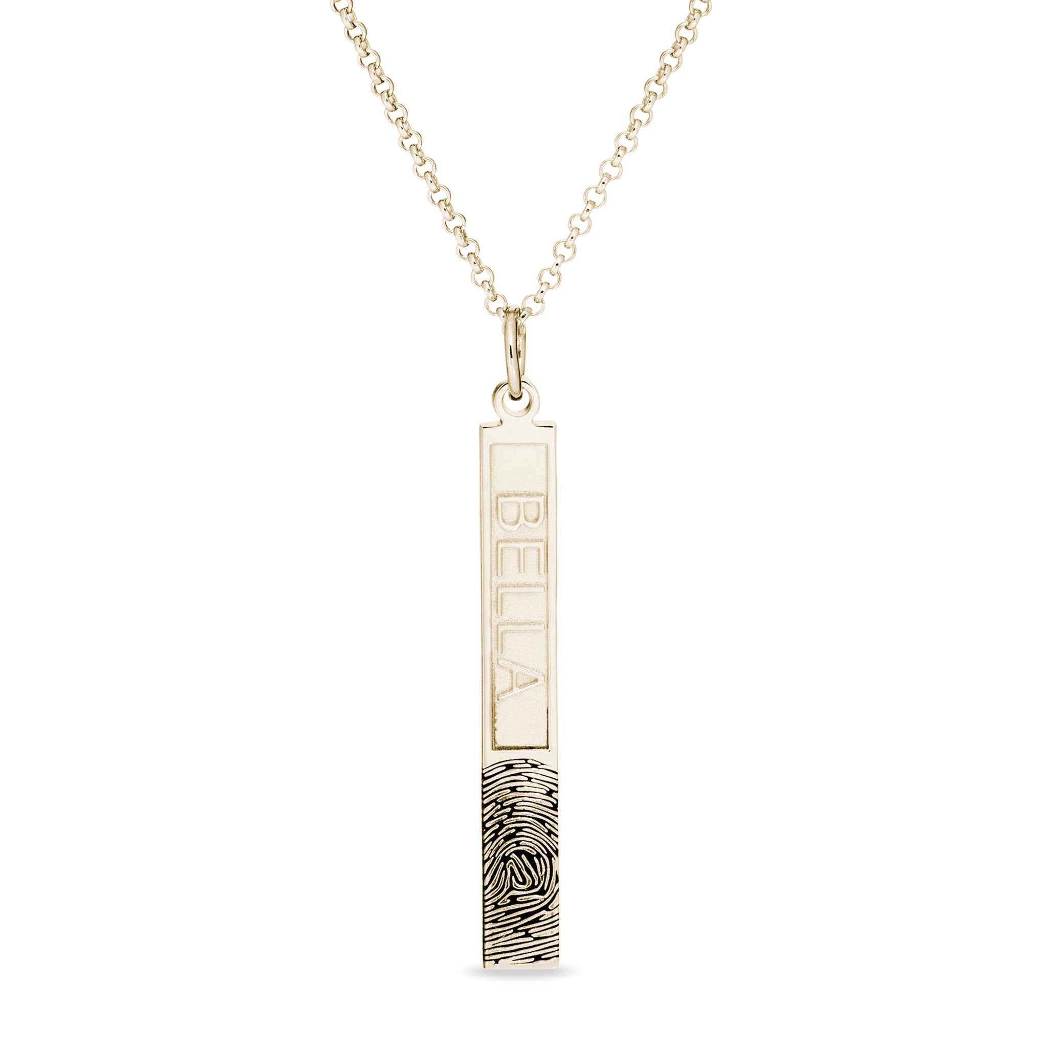 Fingerprint Bar Necklace - United Bracelets