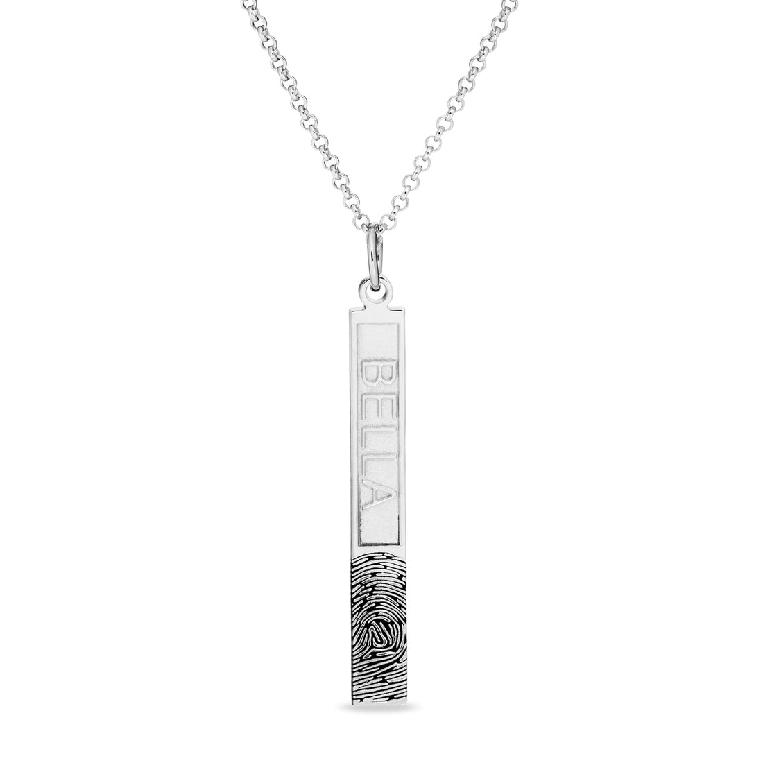 Fingerprint Bar Necklace - United Bracelets