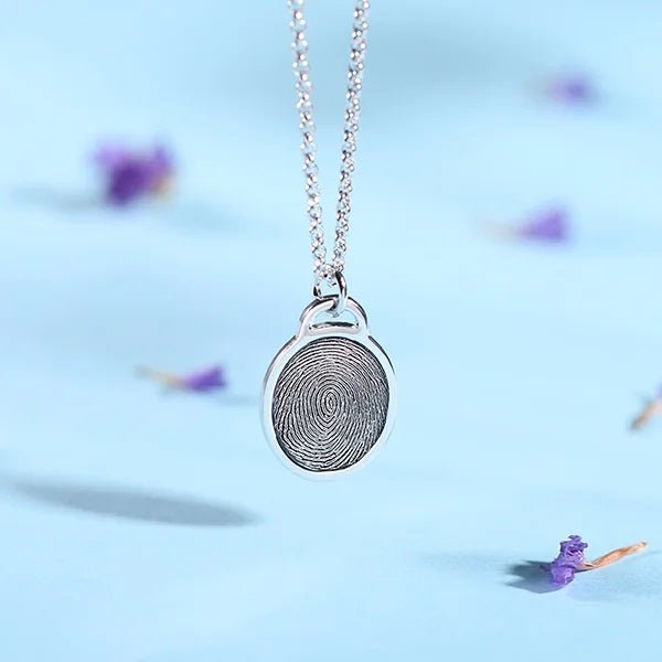 Fingerprint Oval Necklace - United Bracelets