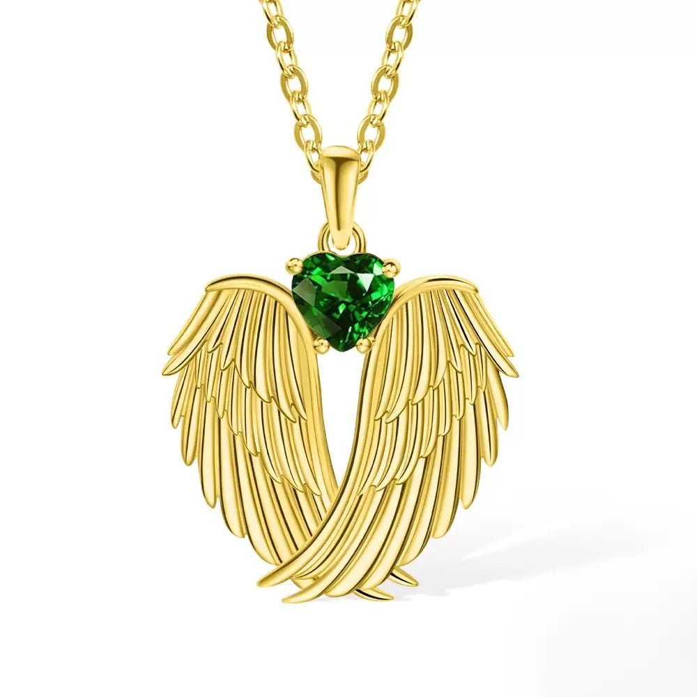 Guardian Angel Necklace with Custom Birthstone - United Bracelets