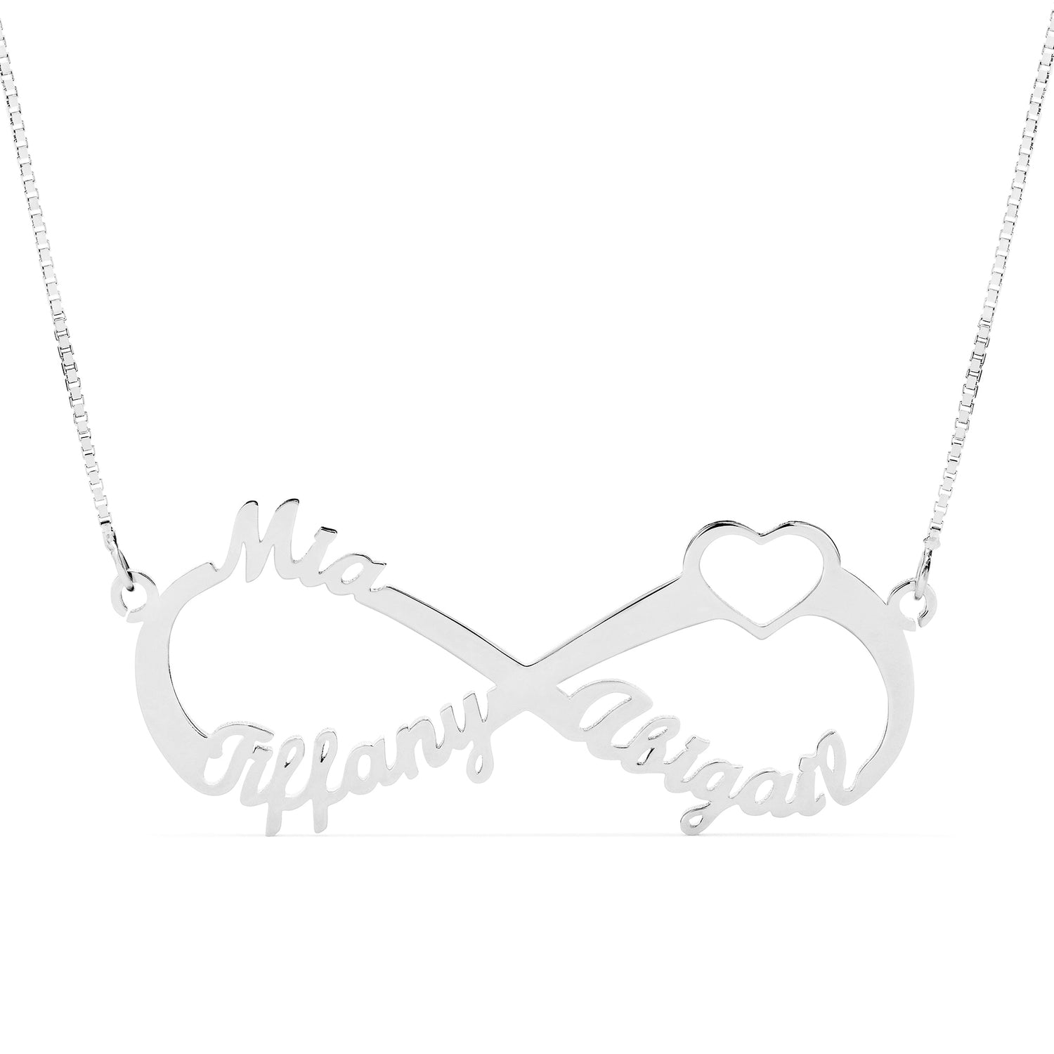 Heart Infinity Name Necklace - United Bracelets