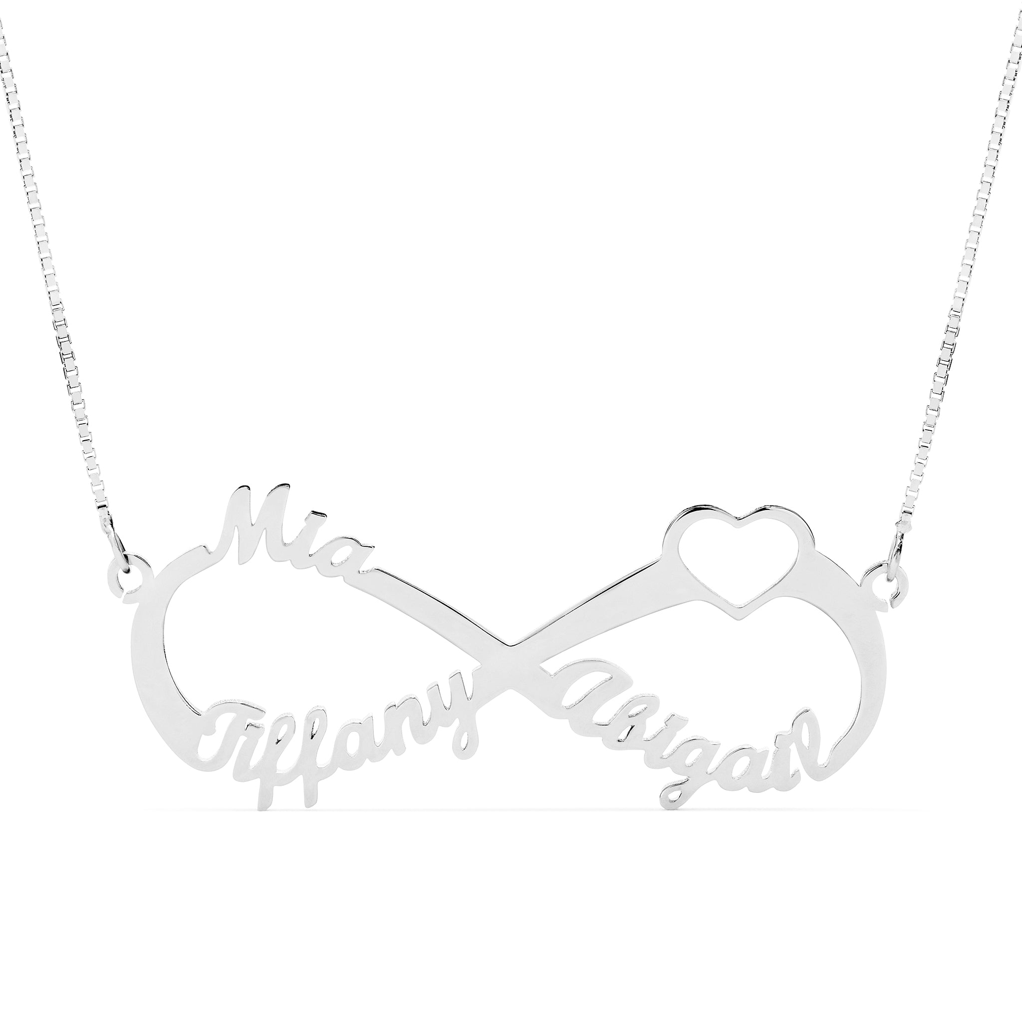 Heart Infinity Name Necklace - United Bracelets