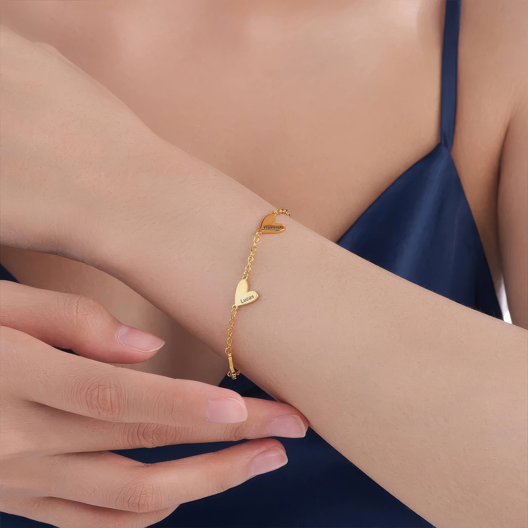 Heart Station Name Bracelet - United Bracelets