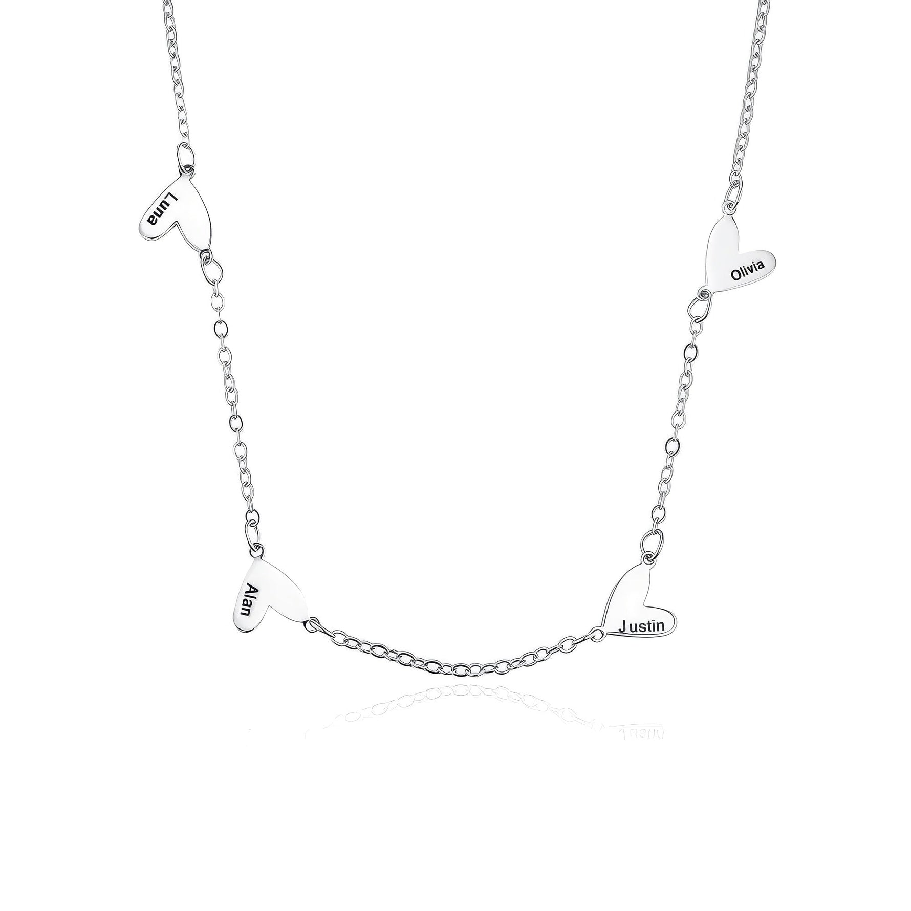 Heart Station Name Necklace - United Bracelets