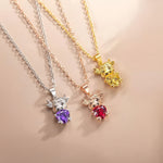 Highland Cow Necklace with Custom Birthstone - United Bracelets