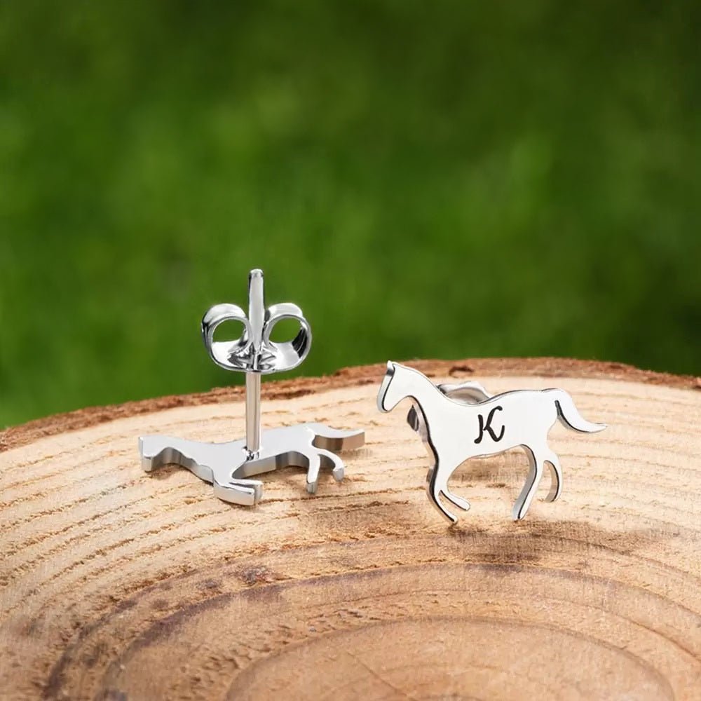 Horse Stud Earrings in Sterling Silver - United Bracelets