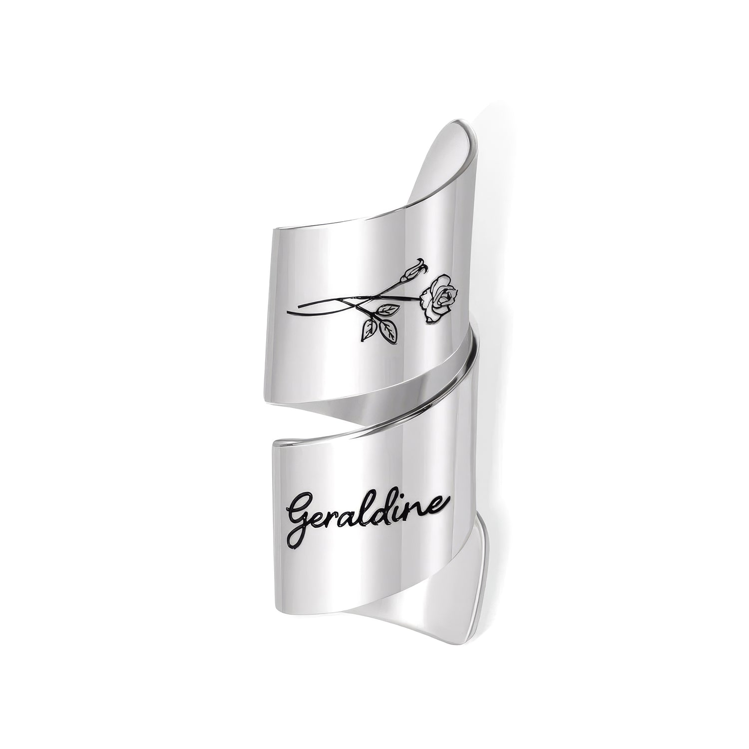 Stethoscope ID Tag with Engraved Birth Flower