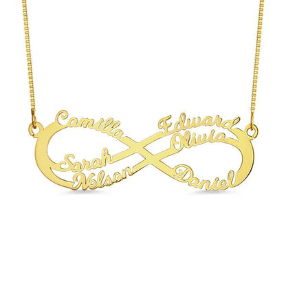 Infinity Name Necklace - 6 Names - United Bracelets