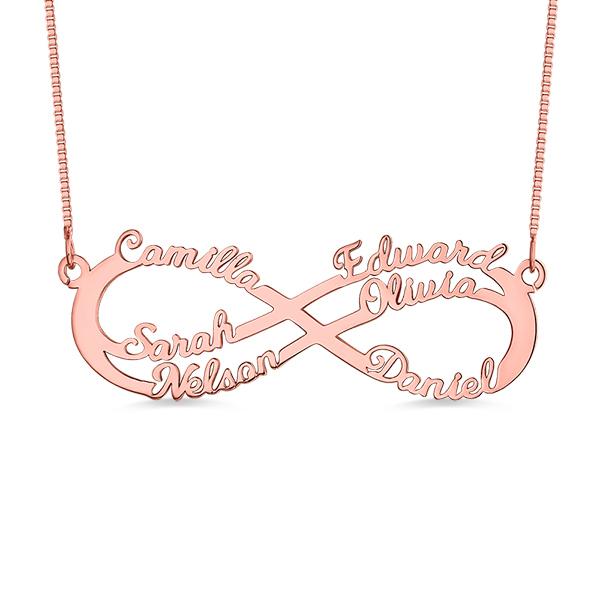 Infinity Name Necklace - 6 Names - United Bracelets